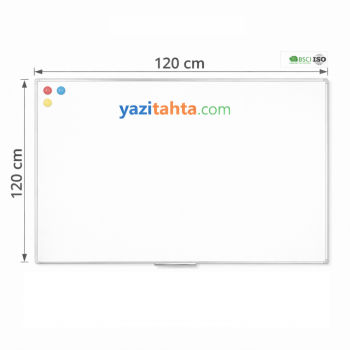 Manyetik Beyaz Yazı Tahtası 120x120cm