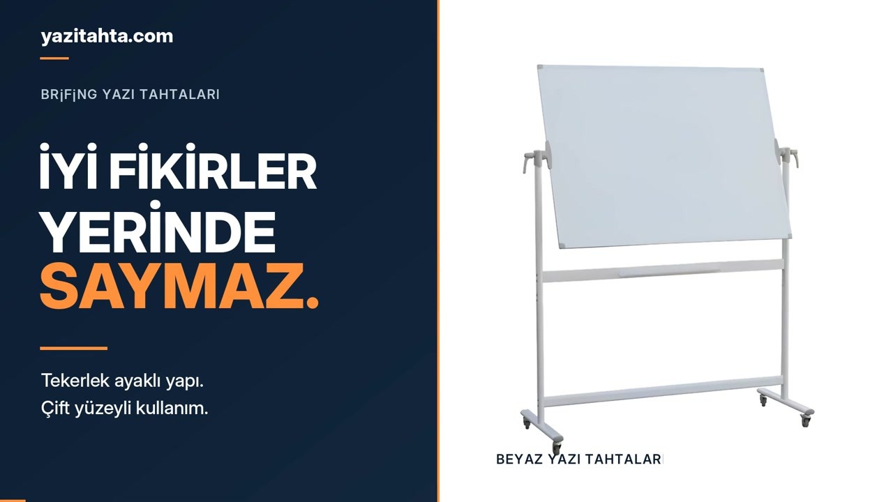 Brifing Tekerlek Ayaklı Beyaz Yazı Tahtaları Tanıtımı